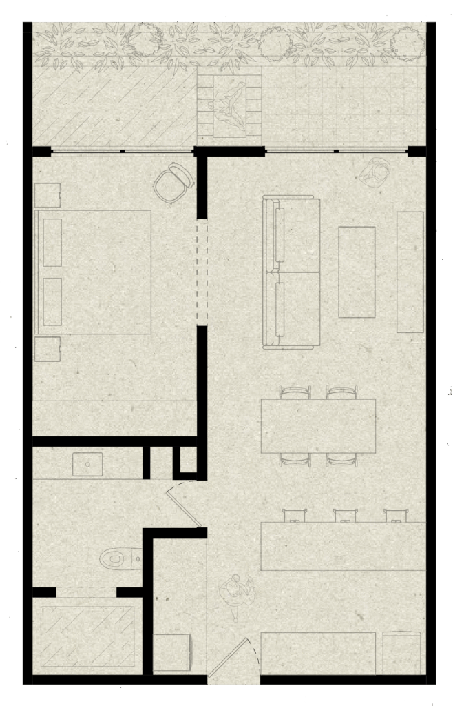 Tipología 1 BR Terrace & Pool (203)